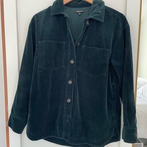 Madewell Blue Suede Button Up Shirt